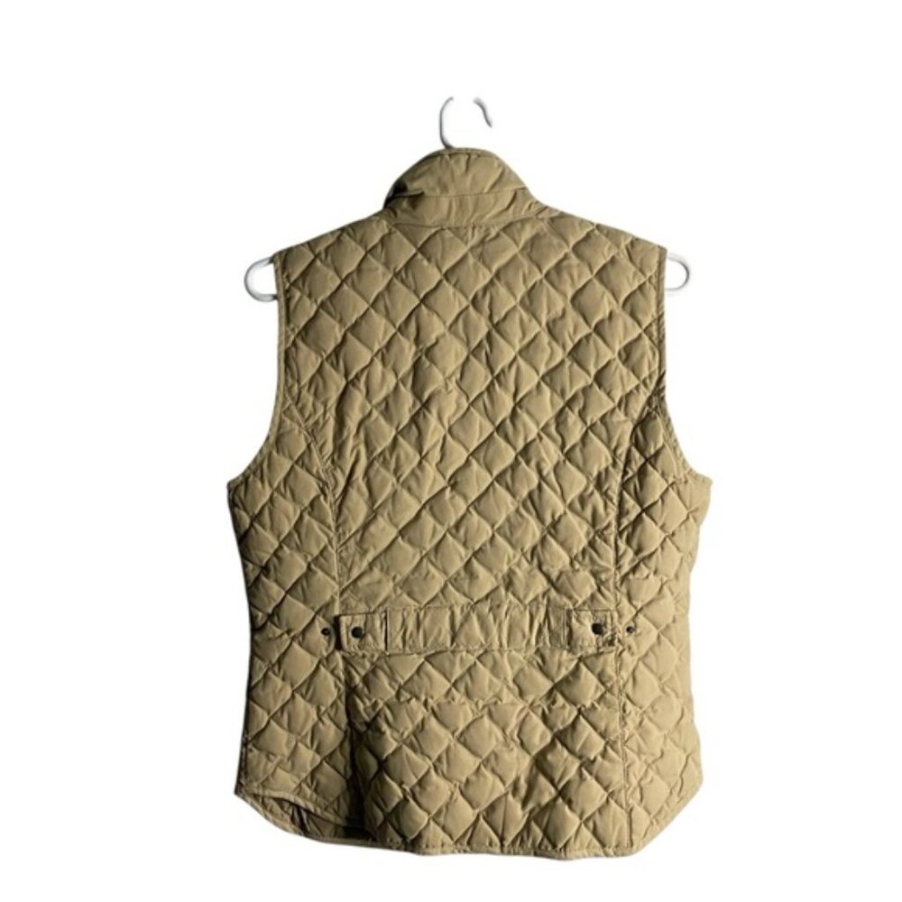 Eddie Bauer Women's Tan Quilted Lightweight Goose Down Vest - Picture 10 of 10